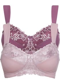 Bh zonder beugels (set van 2) - paars - maat 80B - bonprix