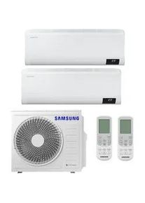 Samsung Wind-Free Comfort MultiSplit Duo Wandgeräte AR07TXFCAWKN + AR09TXFCAWKN + AJ040TXJ2KG | 2 kW + 2,5 kW - Weiß