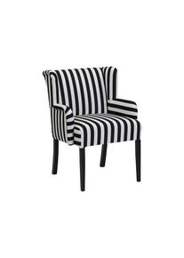 Tchibo - Polsterstuhl mit Armlehne »Hendrick« - 62x64x88cm - schwarz - Polyester / Buchenholz