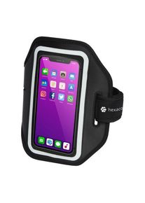 Objet publicitaire : Bracelet réfléchissant pour smartphone avec étui transparent Haile | Noir brillant | Personnalisable avec votre logo