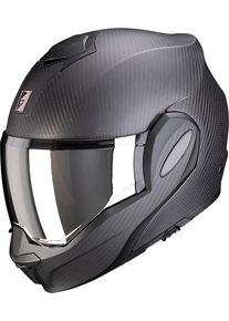 Scorpion EXO-Tech Evo Carbon Solid, modulaire helm , kleur: Mat-Zwart , maat: S