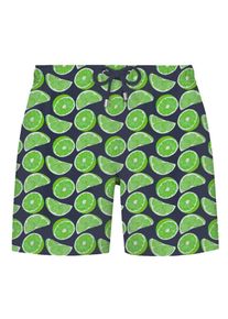WESTMARK LONDON, Mænd, Badeshorts 'STRIPE', Navy / Lysegrøn / Hvid, Størrelse L