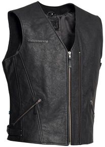 Halvarssons Cut, gilet in pelle , colore: Nero , dimensione: L