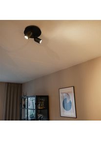Qazqa Moderne badkamer spot zwart 2-lichts IP44 - Ducha