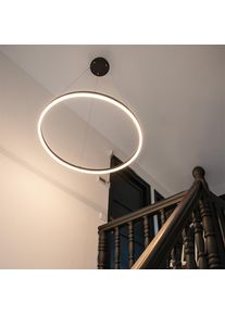 Qazqa Design hanglamp zwart 80 cm incl. LED 3-staps dimbaar - Anello