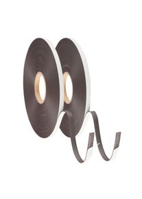 1 set - Magneetband met contradeel, zelfklevend C+D standaard lijm | 12.7 mm, ferriet, zwart