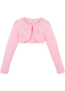bonprix Bolero tricotat fete cu fluturaşi roz 152/158