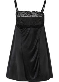 bonprix Női Neglizs&eacute; f&eacute;nyes hat&aacute;ssal, fekete, 36/38