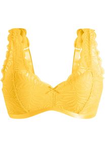 bonprix Biustonosz bralette bez fiszbin&oacute;w ż&oacute;łty 90