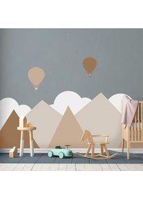 Stickers muraux enfants - Décoration chambre bébé - Autocollant Sticker mural géant enfant montagnes scandinaves malmö - 60x80cm