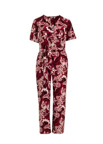 WE Fashion, Damer, Jumpsuit, Rustbrun / Sort / Hvid, Størrelse 46