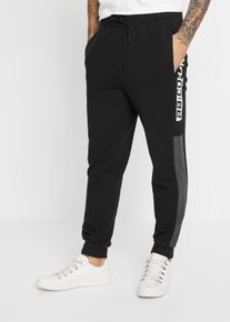 bonprix Spodnie sportowe z poliestru z recyklingu, czarny, 52/54 (L)