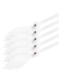 FOLDZILLA Steckenpferd Hexenbesen 5er Set weiß zum Bemalen/Bekleben