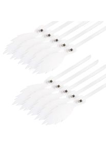 FOLDZILLA Steckenpferd Hexenbesen 10er Set weiß zum Bemalen/Bekleben