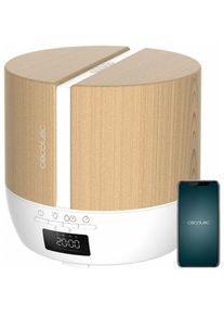 Cecotec - Diffuseur d'Arômes PureAroma 550 Connected White Woody. Capacité 500 ml, Écran led, Haut-parleur, Contrôle par Bluetooth, 3 Modes de