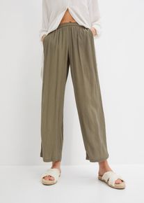 bonprix Femei Pantaloni palazzo din viscoză moale, verde, 36