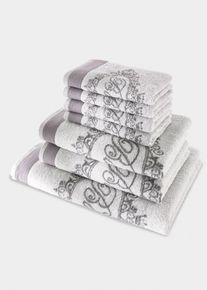 Pyyhe, beige, 4 kpl/pakkaus vieraspyyhkeitä 30/50 cm, 100% puuvilla, bonprix