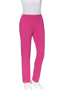 Damen Freizeithose mit kontrastfarbigen Paspeln fuchsia Größe 38