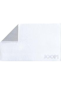 JOOP! Handtücher Classic Doubleface Badematte Weiß/Silber 50 x 80 cm