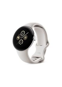 Google Pixel Watch 2 - polished silver aluminum - smart watch with active band - porcelain - 32 GB