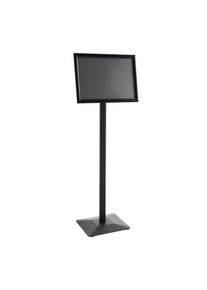 Présentoir sur pied FLEX A3 avec cadre clic clac, noir, aluminium|métal|plastique