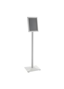 Présentoir sur pied FLEX A4 avec cadre clic clac, argent, aluminium|métal|plastique