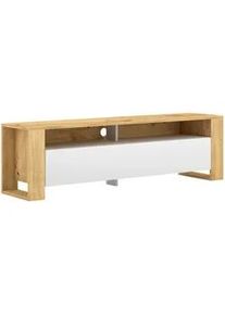 Mid.you Lowboard , Weiß, Eiche Artisan , Holzwerkstoff , 140x40x32 cm , stehend , Wohnzimmer, TV Möbel, Lowboards