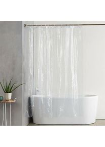 Parapluie de douche, Rideau de douche, Transparent Largeur 180 cm, Rideau de toilette pour la salle de bain, Imperméable, Résistant à la moisissure