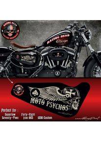 Adnauto - Stickers Harley Davidson Sportster psychos compatible avec Forty-eight Seventy-Two Iron 883 Superlow 1200 Custom - Run-R