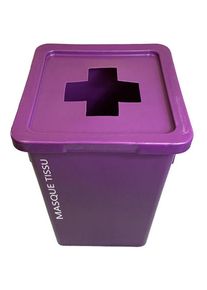 Plast'up Rotomoulage - Bac de collecte des déchets trizen-VIOLET-74.0000cm - violet