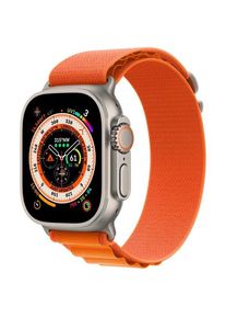 Apple Watch Ultra GPS + Cellular 49mm Titanium Case with Orange Alpine Loop - Medium