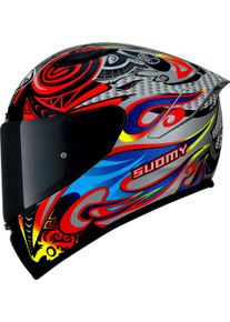 Suomy Track-1 Flying, full face helmet , color: Red/Light Grey/Blue/Yellow , size: L