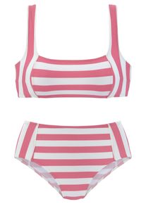 Venice Beach Bustier-Bikini, mit gewebten Streifen