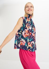 Gedessineerde blouse - blauw - maat 44 - bonprix