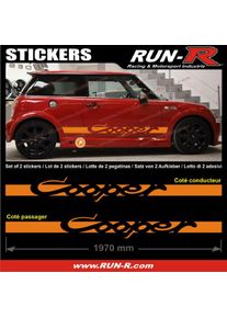 Adnauto - 2 stickers mini cooper 197 cm - orange - Run-R - Orange