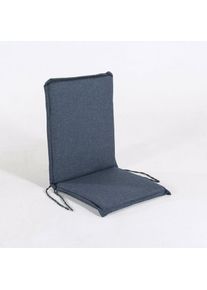 Edenjardin Cojines - Coussin pour fauteuil de jardin inclinable couleur bleu oléfine, Dimensions 92x42x4 cm, Hydrofuge, Housse amovible