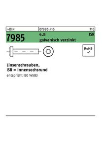 DIN 7985/ISO 7045 m.Kreuzschlitz-PH