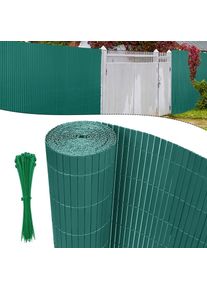 Brise-vue en pvc - 180 x 1000 cm - Vert - Protection contre le vent - Pour jardin, balcon et terrasse (180 x 1000 cm, vert) - Aufun