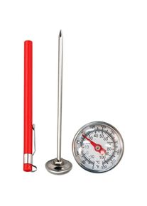 Thermomètre de température du sol de jardin, compteur de température du sol en acier inoxydable 125 mm, accessoires de jardinage, thermomètre à