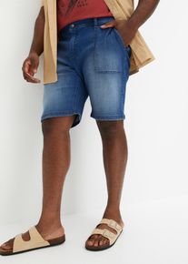 Stretch-Jeans-Bermuda Relaxed Fit, blau, Größe 46, mit Baumwolle, bonprix