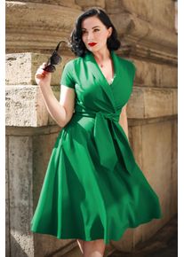 Vintage Diva Das Emma Swing Kleid in Smaragdgrün