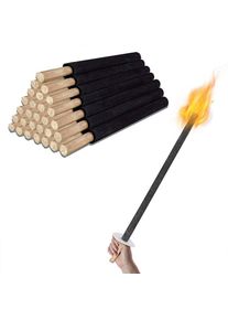 Torche de jardin en lot de 50 flambeaux en bambou avec mèche éclairage d'ambiance - Tolletour