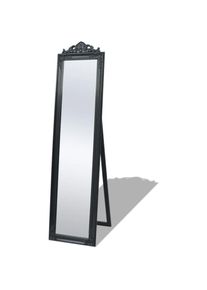 The Living Store - Miroir sur pied Style baroque 160x40 cm Noir Noir
