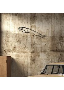 Logo - décoration murale en métal - Silhouette de voiture, Œuvre d'Art Iconique rétro et pour la Décoration d'Intérieur de vos murs - Noir