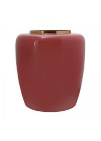 Unamourdetapis - Vase obla en fer fait main bsci Rouge - 34x34 - Rouge
