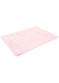 Tapis HHG 274, Shaggy tapis à poils longs, tissu/textile doux et moelleux 200x140cm rose - pink