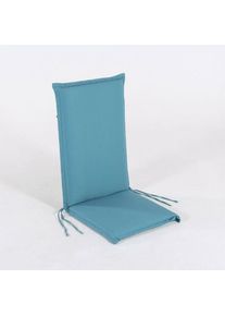 Coussin pour chaise de jardin inclinable standard turquoise, Dimensions 109x42x4 cm, Déhoussable
