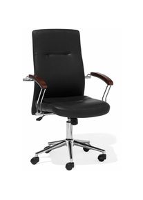Beliani - Chaise de bureau en simili-cuir noir elect