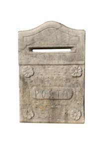 Biscottini - Ancienne boîte aux lettres en fonte finition antique
