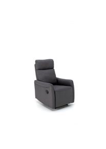 Iperbriko - Fauteuil relax inclinable manuel en similicuir anthracite 70x92x105 cm